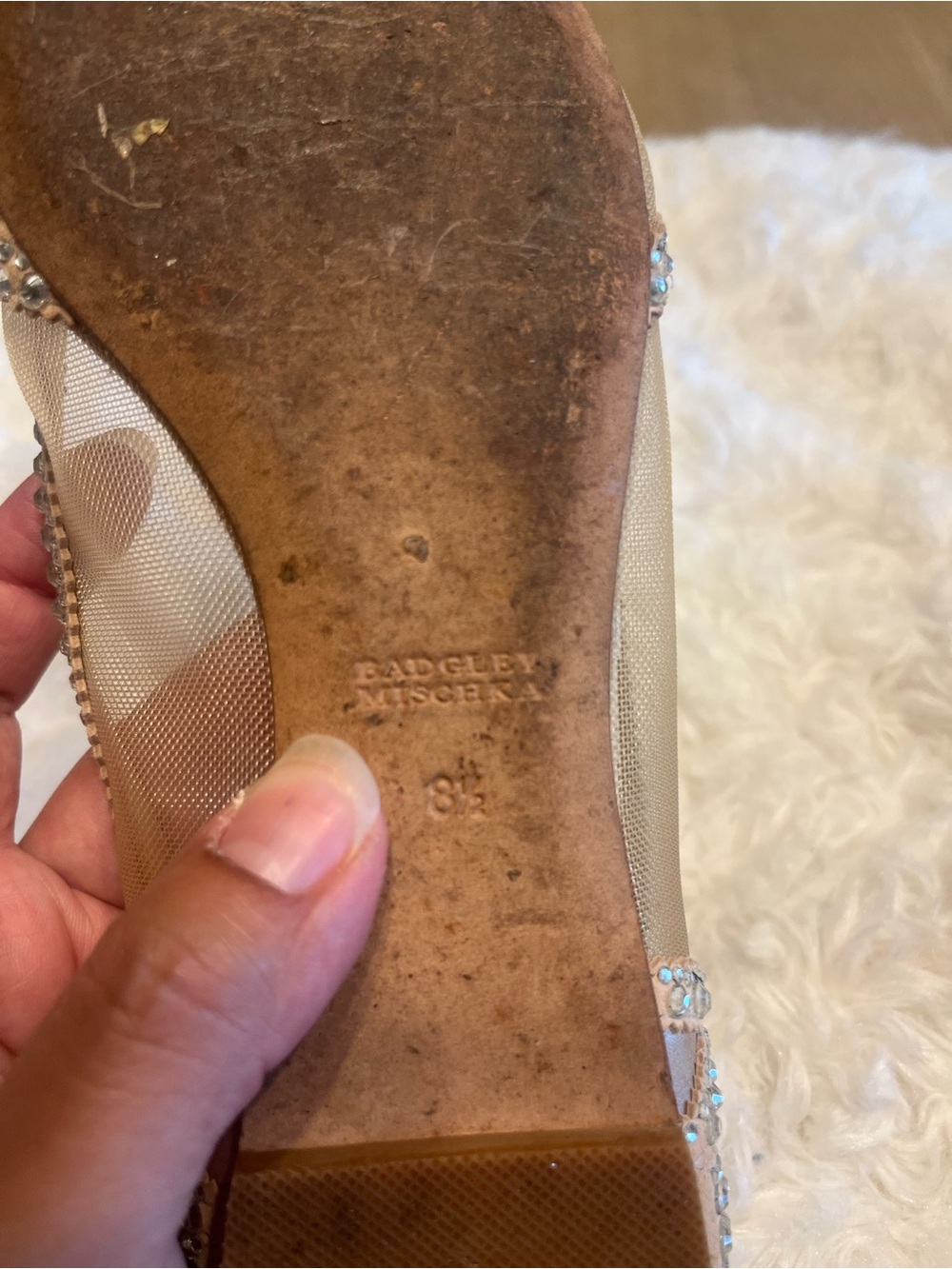 Badgley Mischka Gigi Crystal-Embellished Pointed Toe Flats - Picture 5 of 7